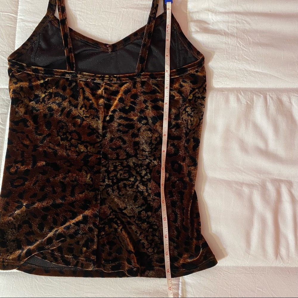 Velvet Leopard Print Tank Top - Picture 4 of 6